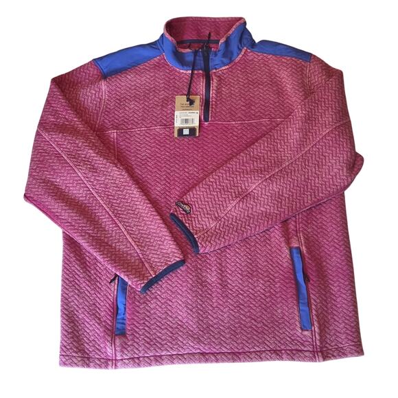 NWT Chubbies The Let Me Pink Quilted Quarter Zip Pink Size XXL Retail $79.50 - Picture 1 of 11